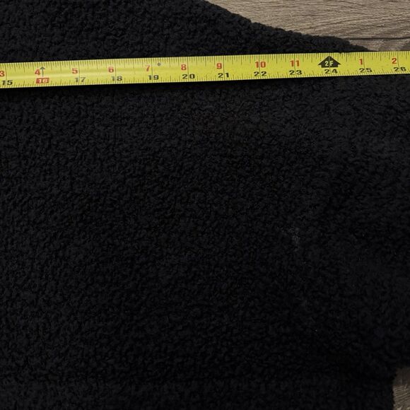 SKIMS Cozy Sherpa Pullover Sweater Quarter Snap Black Plus Sz 4X Teddy Fleece - Picture 6 of 9